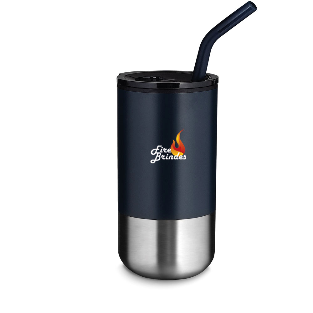 Copo Inox com Canudo