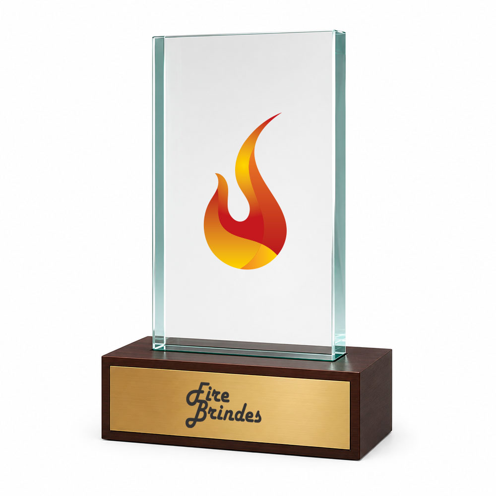 Troféu De Vidro Personalizado